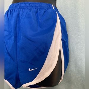 Nike blue and white running shorts